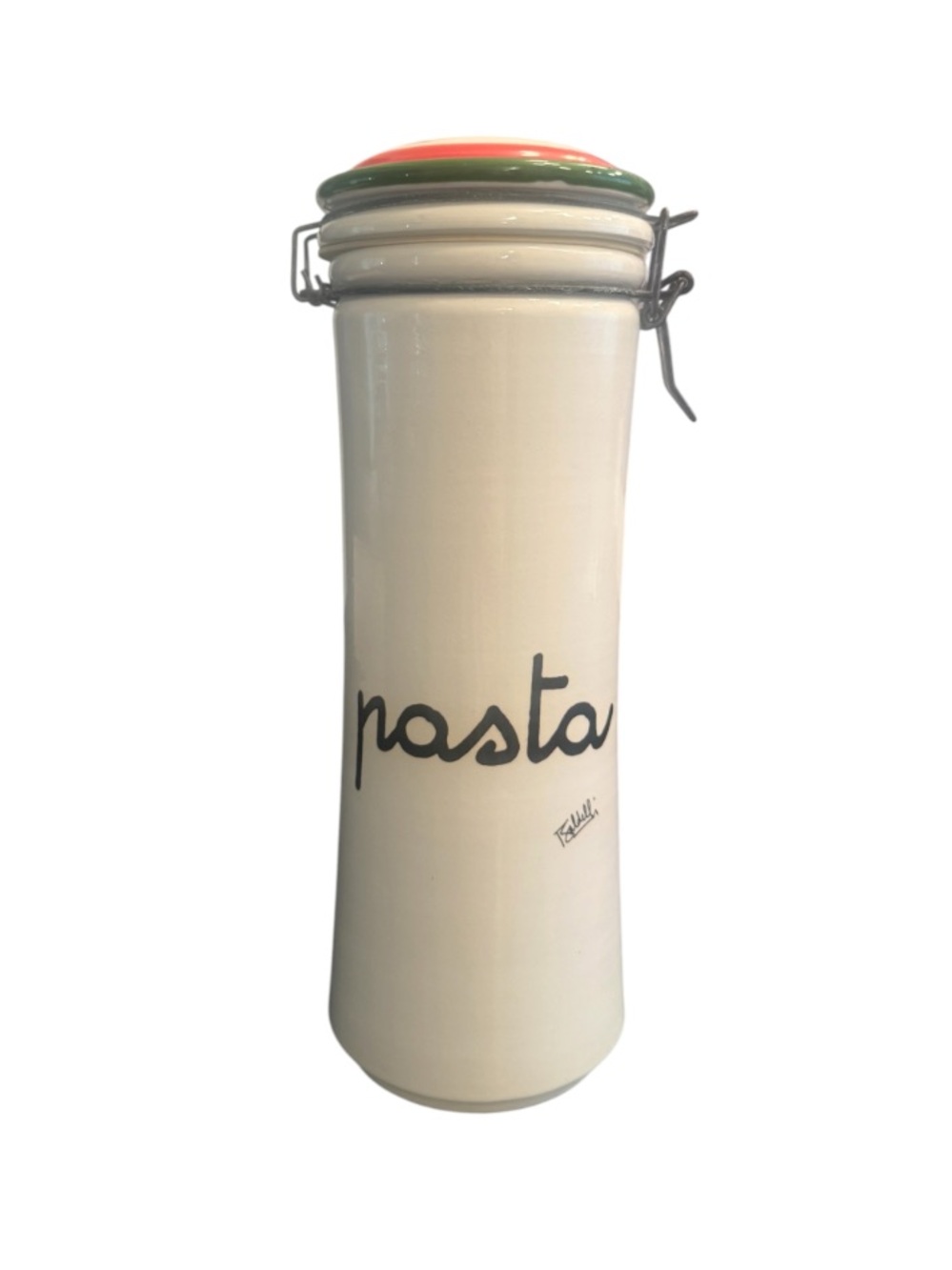 Baldelli Italia Pottery Ceramic Pasta Canister Container Pasta Noodle Keeper